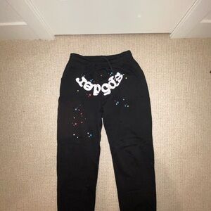 Men’s Black Joggers with Colorful Dots